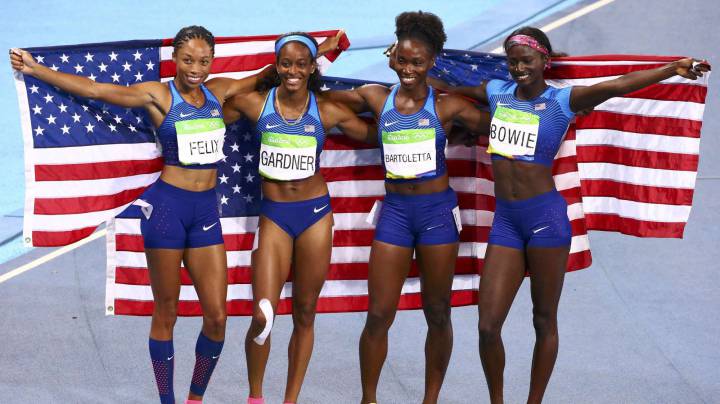 Estados Unidos evita de rebote el triplete de Elaine Thompson
