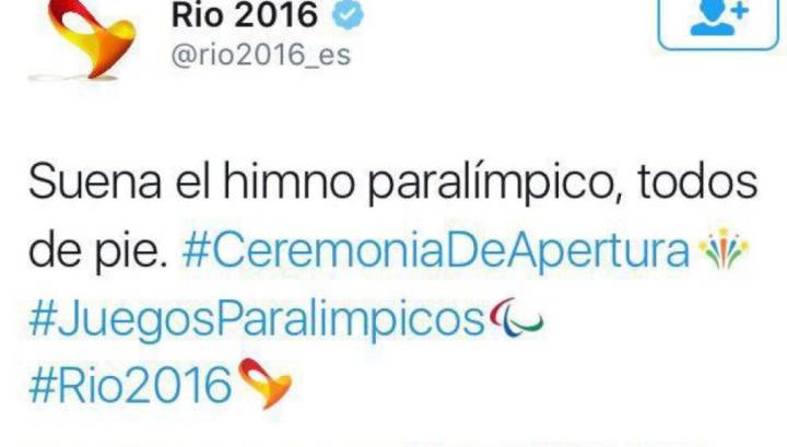 Indignación por tuit de la cuenta oficial de Río en Paralímpicos