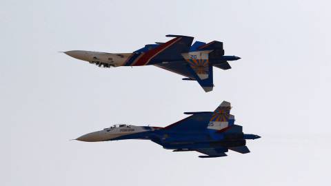 Bellas imágenes de la espectacular exhibición aérea en Irán