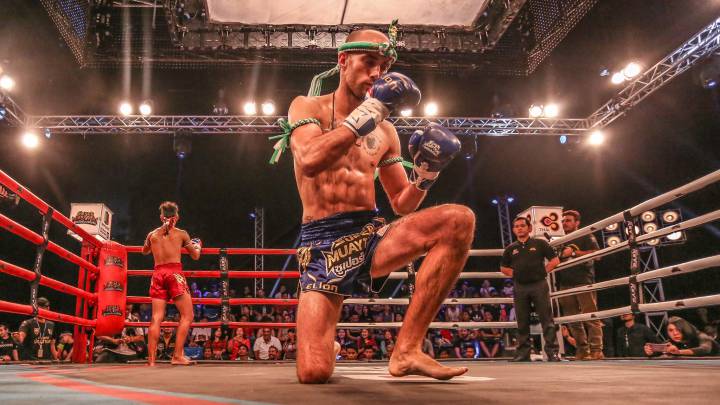 Carlos Coello en los instantes previos a un combate.
