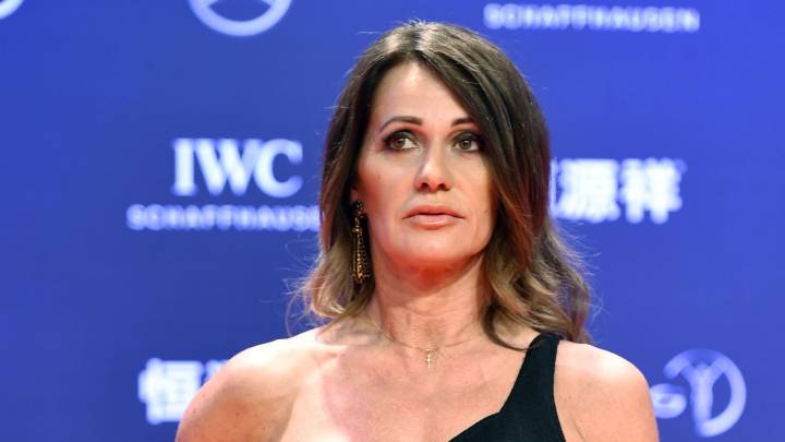 Nadia Comaneci en una entrega de premios.