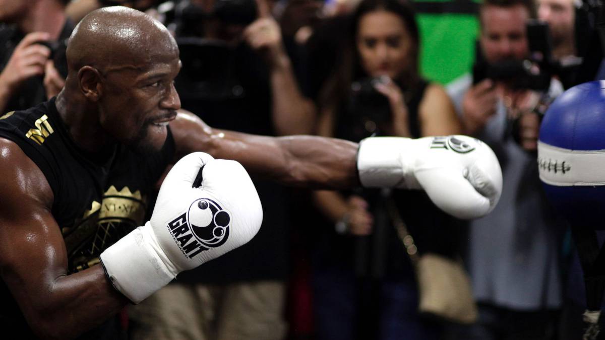 Mayweather entrenando.
