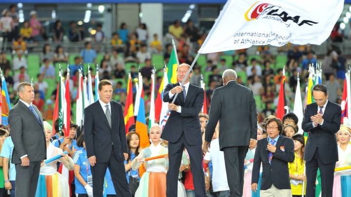 El presidente de la Federación de Atletismo de Rusia, Valentin Balakhnichev.