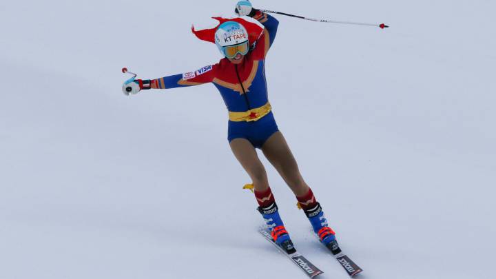 'Wonder Woman' Mancuso se despide del esquí en Italia