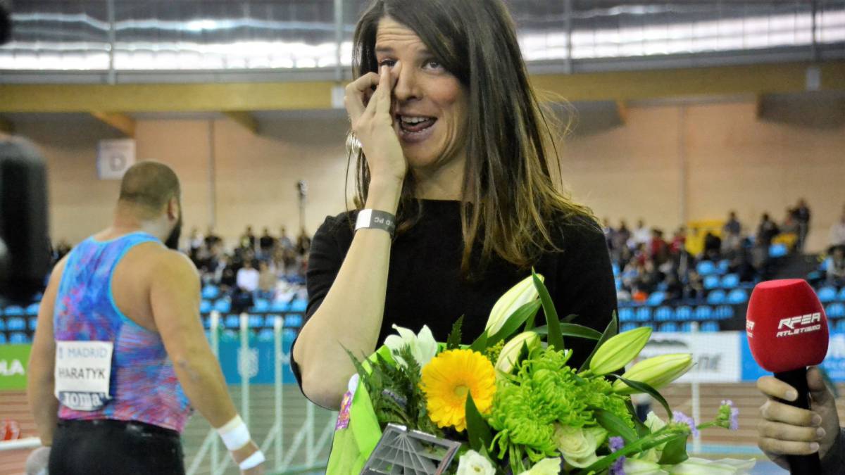 Ruth Beitia recibe en Madrid un homenaje del atletismo mundial