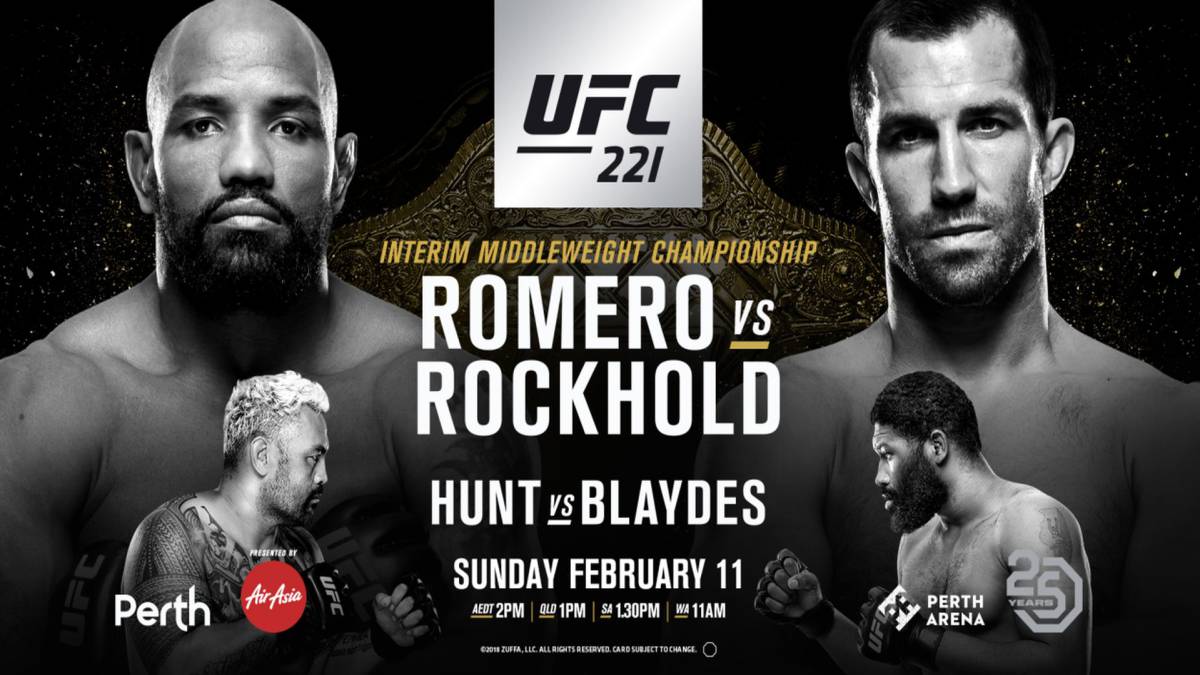 UFC 221: fecha, horario y cómo ver en televisión y online