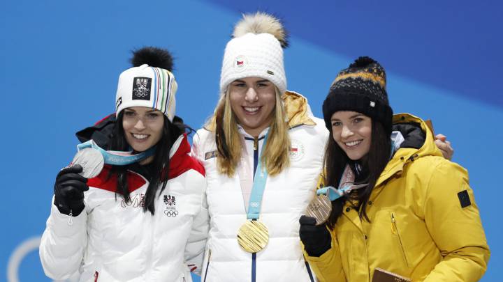 Anna Veith, Ester Ledecka y Tina Weirather.