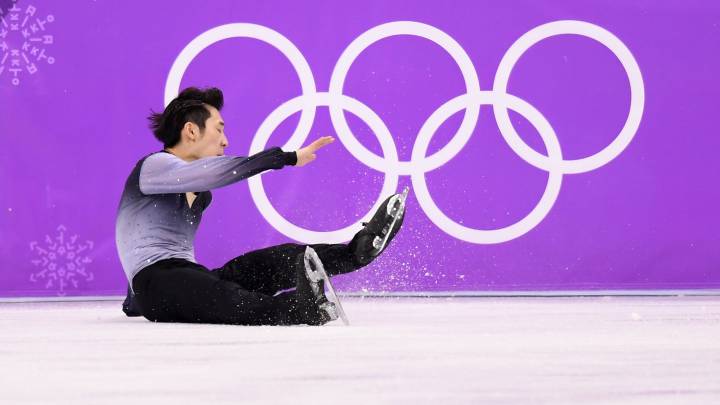 Jin Boyang durante los Juegos Olímpicos de Invierno 2018