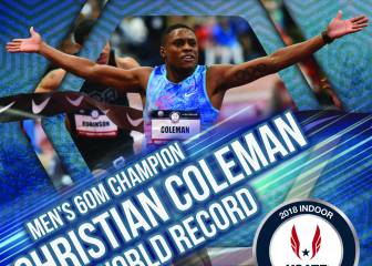 Coleman sigue la estela de Bolt: bate otro récord mundial de 60