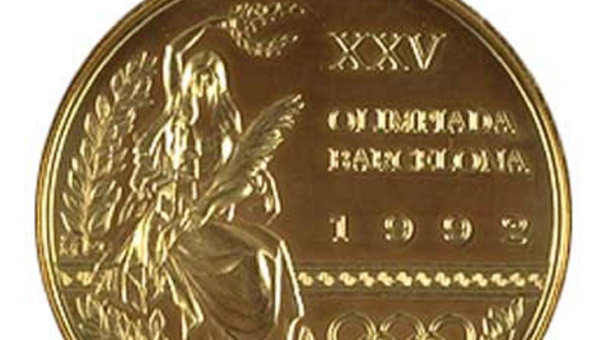 Imagen de una medalla de oro de los Juegos Olímpicos de Barcelona 92.