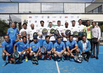 Desafío fútbol vs tenis en imágenes