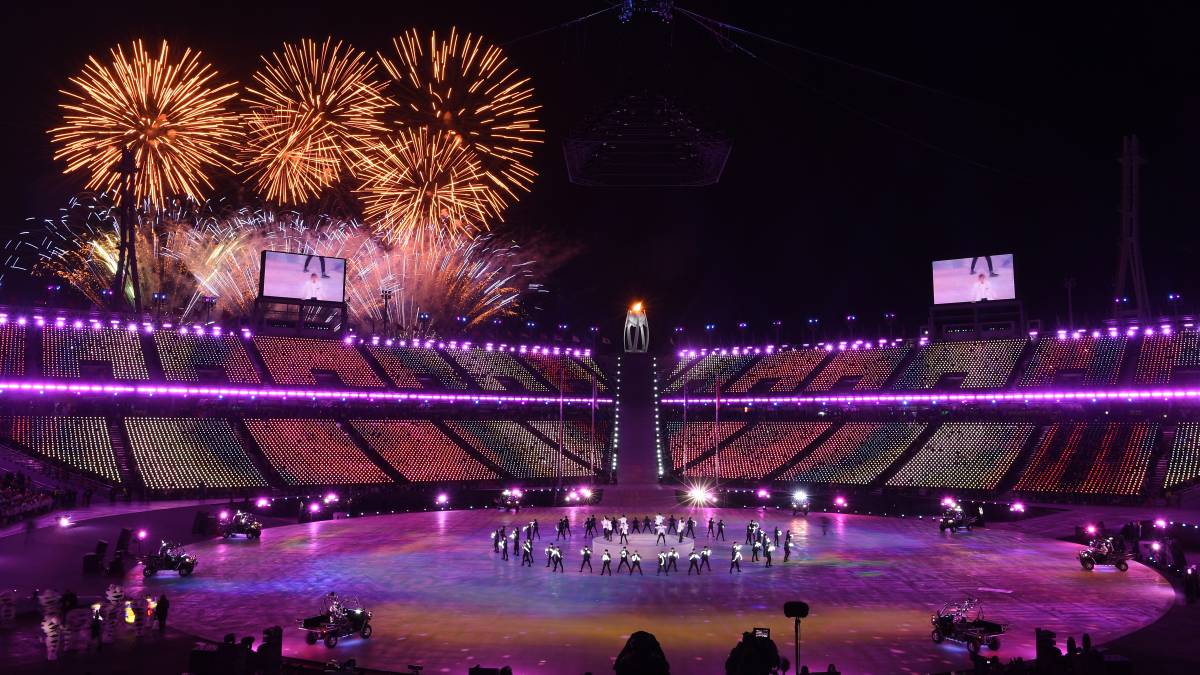 Pyeongchang durante una ceremonia de los Juegos Olímpicos de invierno.
