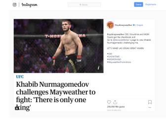 Mayweather recoge el guante que lanzó Khabib: