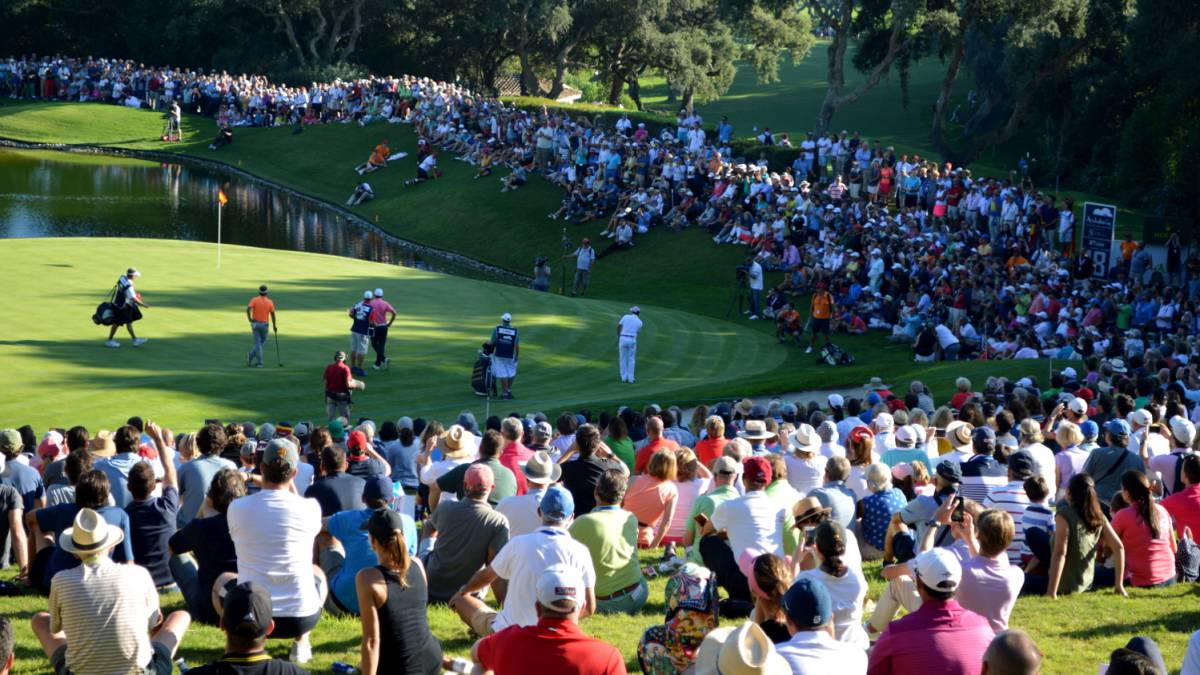 Imagen del impresionante ambiente que se vivió durante el Andalucía Valderrama Masters.