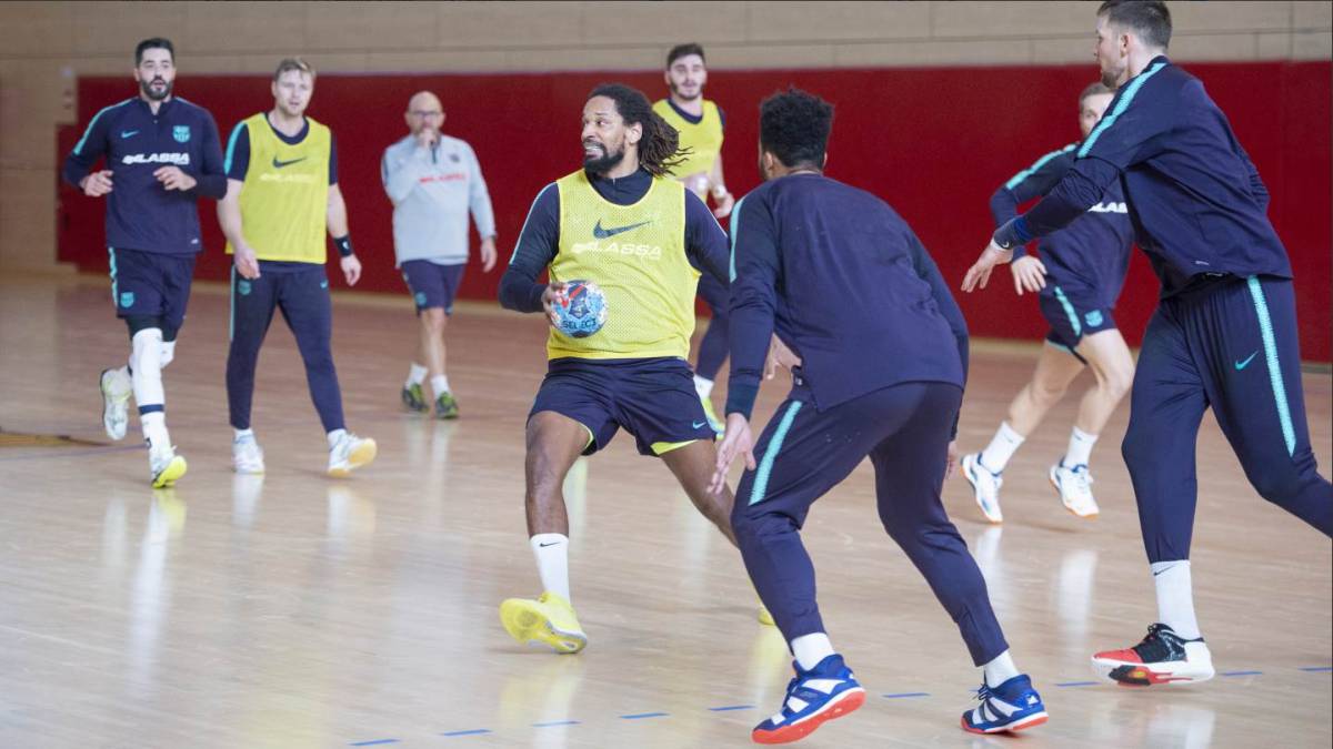 El último entrenamiento del Barcelona Lassa de balonmano