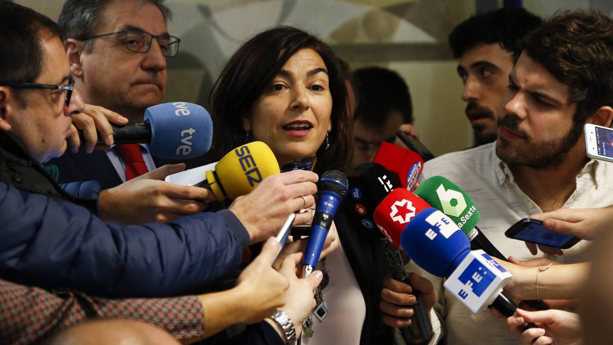 La secretaria de Estado para el Deporte, María José Rienda, atiende a los medios tras la presentación de los actos para el Día Internacional contra el Abuso Infantil.