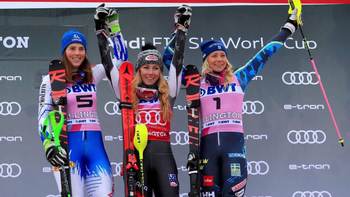 Shiffrin logra en el eslalon de Killington su segundo triunfo