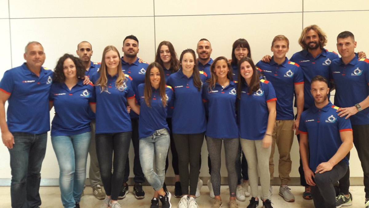 Imagen de la delegación española absoluta que ha competido en los Mundiales de Salvamento y Socorrismo celebrados en Adelaida (Australia).