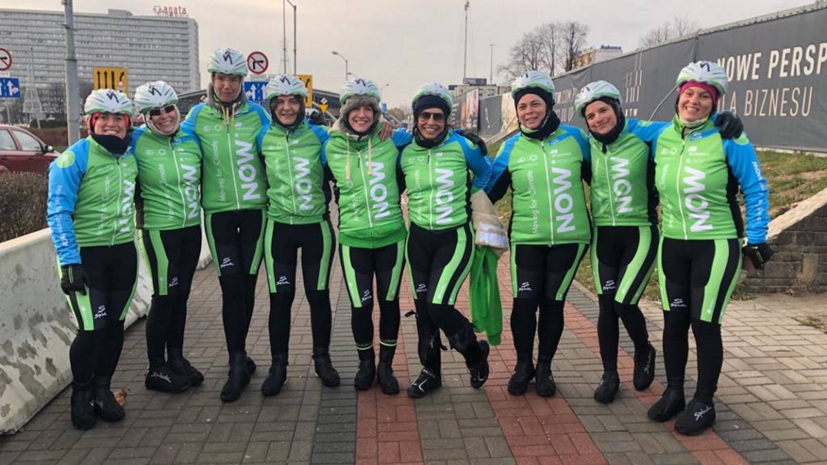 EI equipo ciclista Moving for Climate NOW,