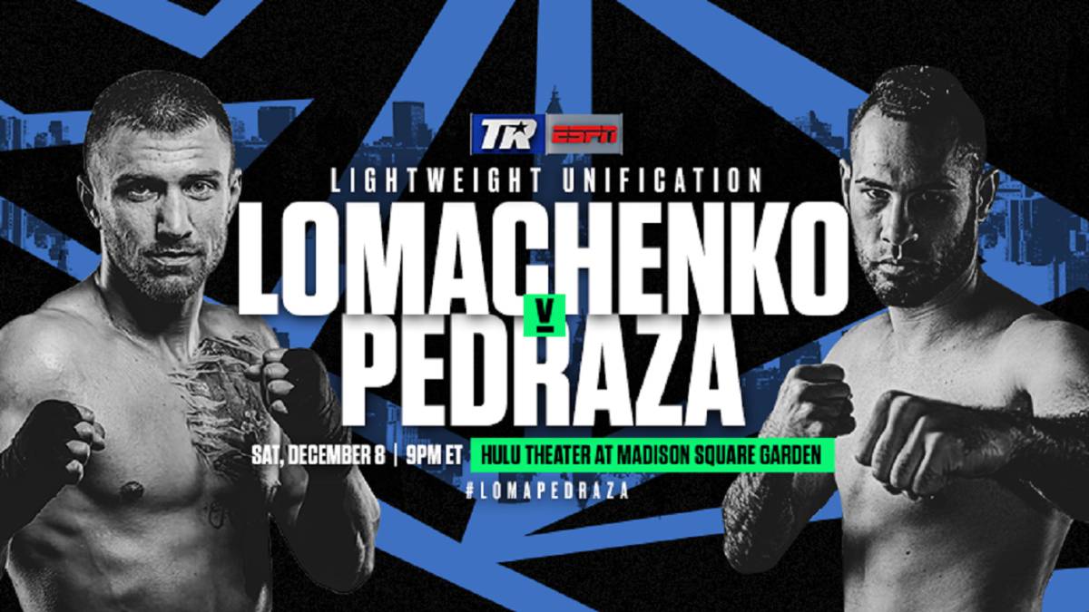 Lomachenko - Pedraza: horario, TV, cartelera y cómo ver online