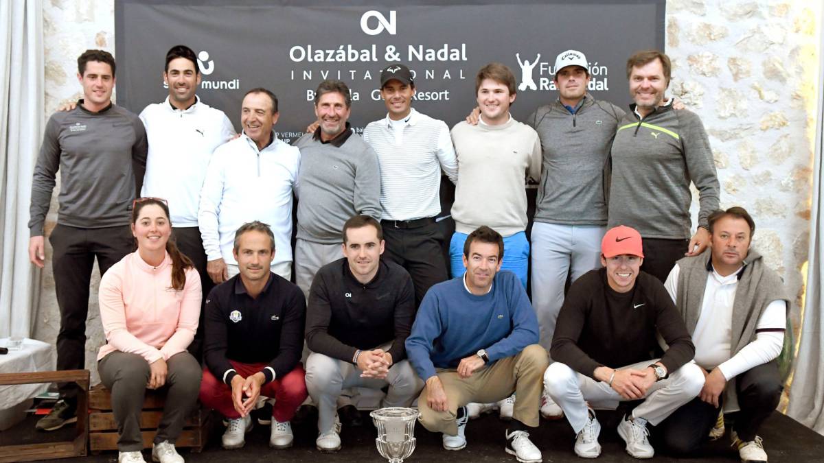 Los participantes en el torneo Olazábal&Nadal Invitational 2018 Rafa Nadal.- El equipo de Rafa Nadal gana la VI edición del torneo de golf solidario Olazábal&Nadal Invitational