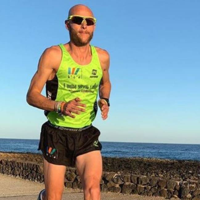 Jaume Leiva entrenando en Lanzarote