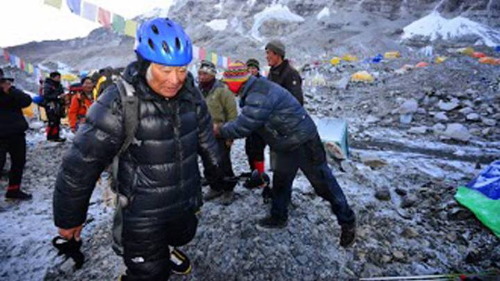 El veterano alpinista japonés Miura.