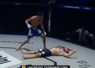 Khabib sube al octógono a atender a su primo tras un KO salvaje