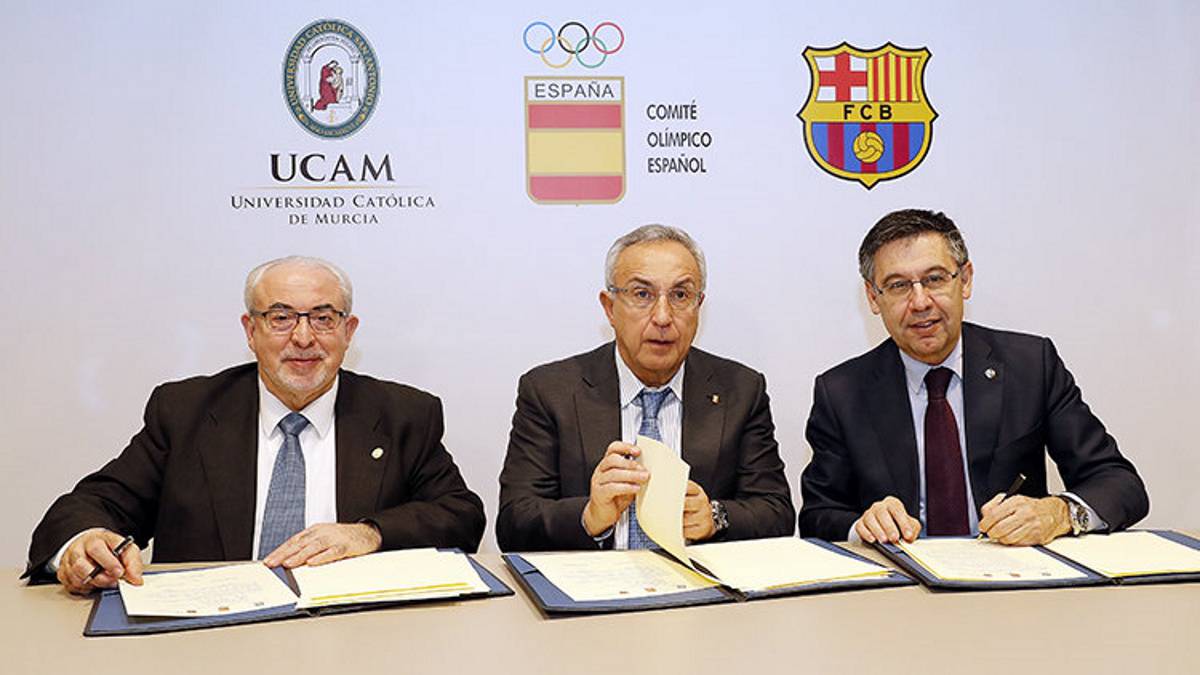 José Luis Mendoza, Alejandro Blanco y Josep María Bartomeu