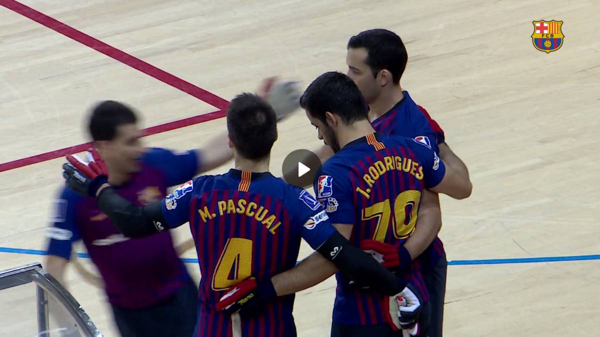 El equipo de hockey patines del FC Barcelona