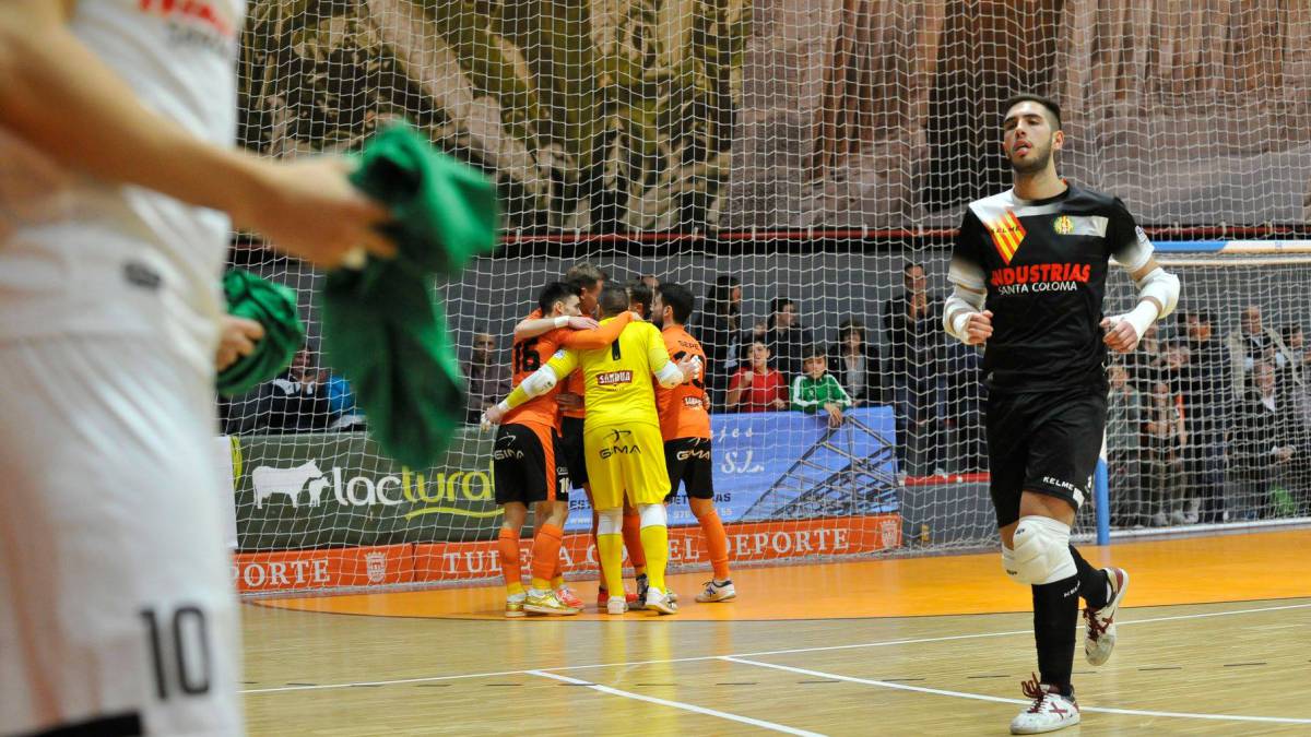 Borja Puerta, durante su debut con el Industrias Santa Coloma.