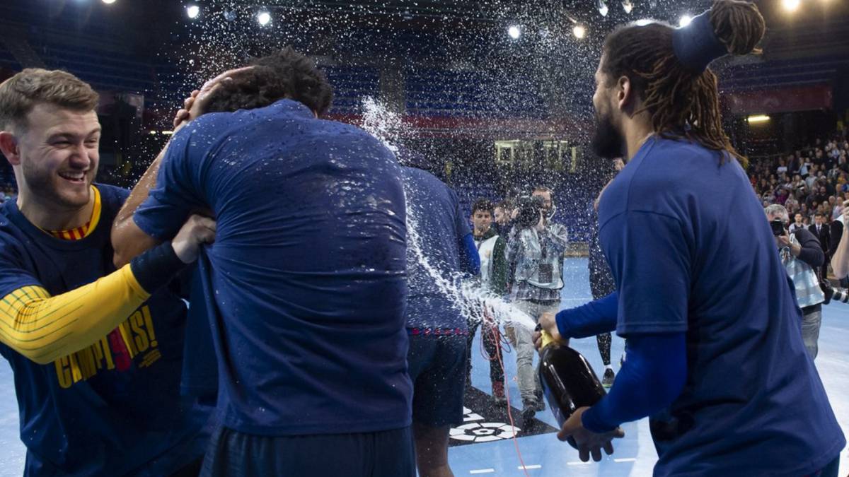 El Barccelona de celebración.