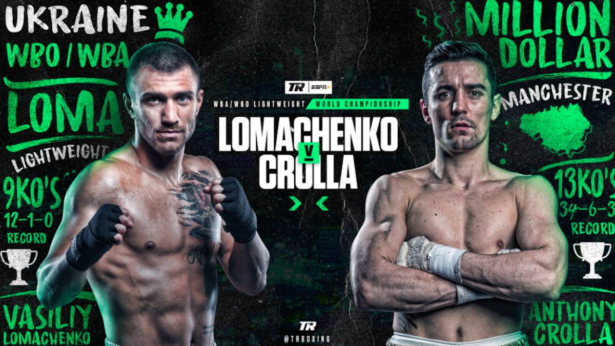 Lomachenko - Crolla : TV, horario, cartelera y cómo ver