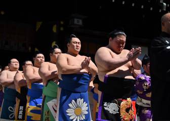 Honozumo, exhibición de sumo en el Santuario Yasukuni
