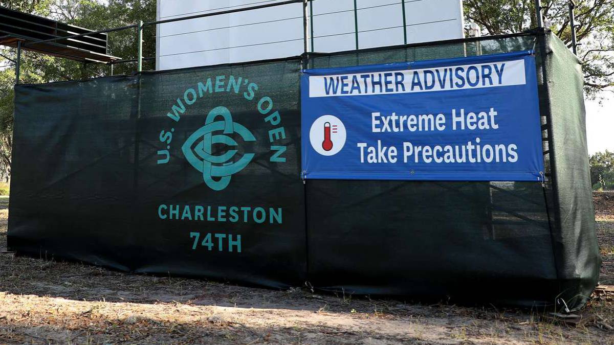 Cartel temperaturas extremas US Open golf femenino 2019
