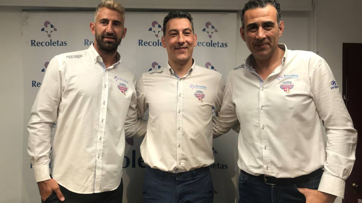 Óscar Ollero, David Pisonero y Óscar Perales posan en rueda de prensa.