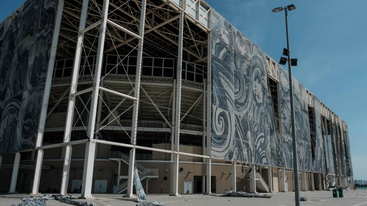 Imagen del Centro Acuático de los Juegos Olímpicos de Río totalmente abandonados tras la celebración de la cita olímpica.