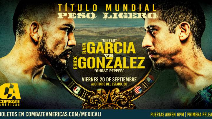 Rafa García y Erick González disputarán el campeonato del peso ligero de Combate Américas.