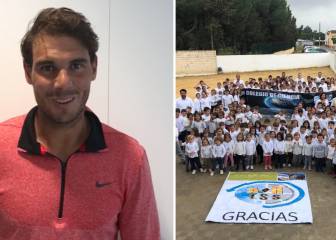 El emocionante detalle de Rafa Nadal con los alumnos de un colegio de Sevilla