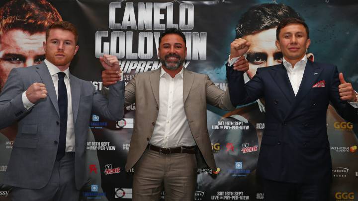 Óscar de la Hoya asegura que habrá trilogía entre Canelo y Golovkin.