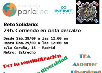 24 horas descalzo sobre una cinta para dar visibilidad al autismo