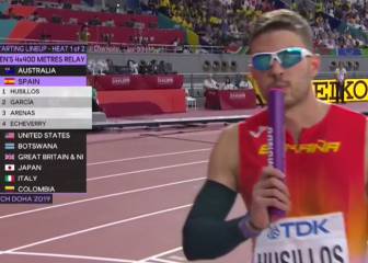 El relevo 4x400 de España queda eliminado en las series