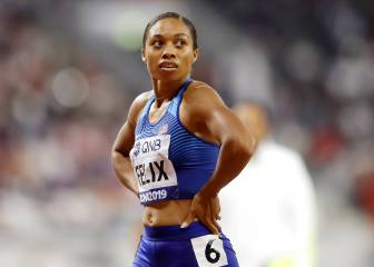 Allyson Felix distancia a Bolt con el 13º oro... sin correr la final