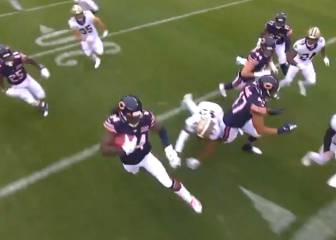 ¡Increíble toma de la 'spider cam' en un touchdown de 102 yardas!