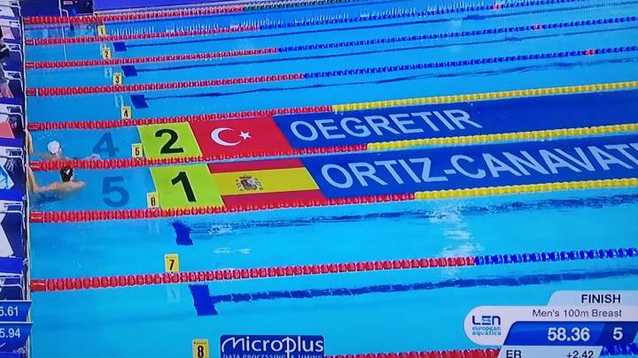 Bruno Ortiz-Cañavate se impone al turco Oegretir en el desempate para acceder a las semifinales de 100 braza.