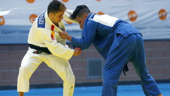 El español Fran Garrigos, durante un combate de judo.