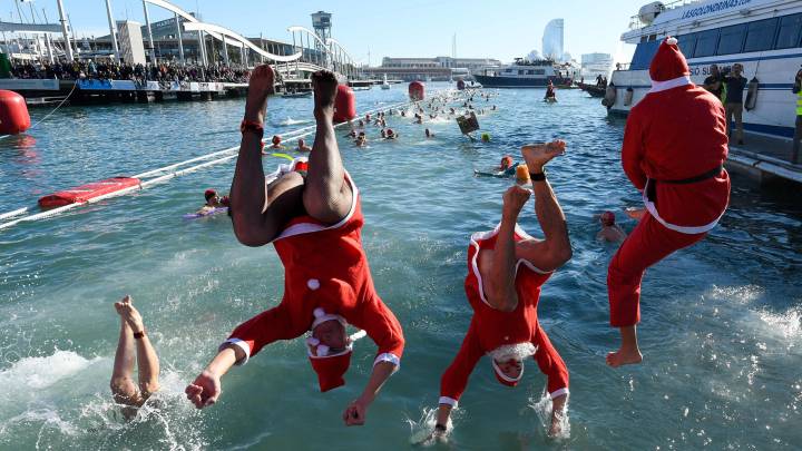Colorido navideño en la Copa Nadal de Barcelona