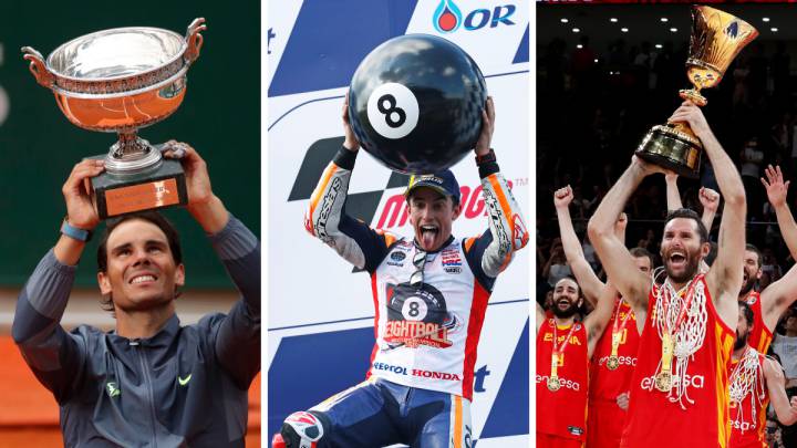 Rafa Nadal, Marc Márquez y la Selección Española de Baloncesto, las tres candidaturas de España que optan a los Premios Laureus.