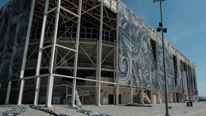 Imagen del Centro Acuático de los Juegos Olímpicos de Río totalmente abandonados tras la celebración de la cita olímpica.