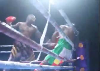 El referee no paró el combate y casi mata a su rival con tanto golpe brutal seguido